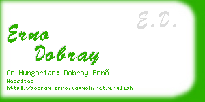 erno dobray business card